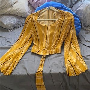 Indulge long sleeve crop top